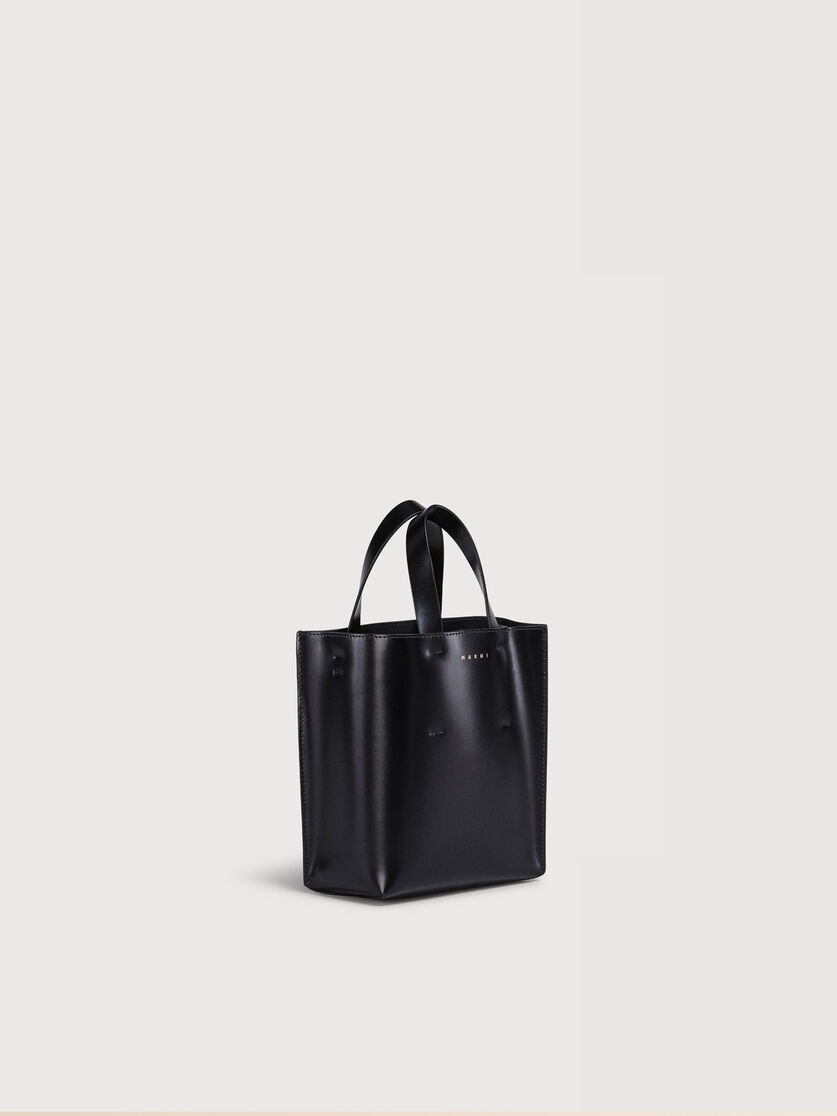 Mini-Tasche Museo aus schwarzem Leder, Image 5