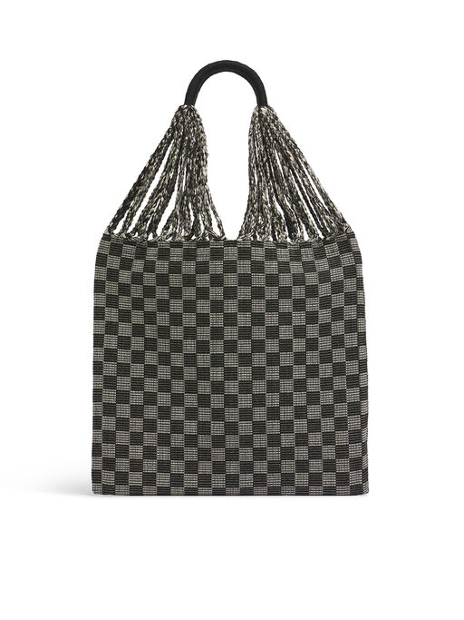 ホワイト MARNI MARKET CHECKERBOARD HAMMOCK BAG - ショッピングバッグ