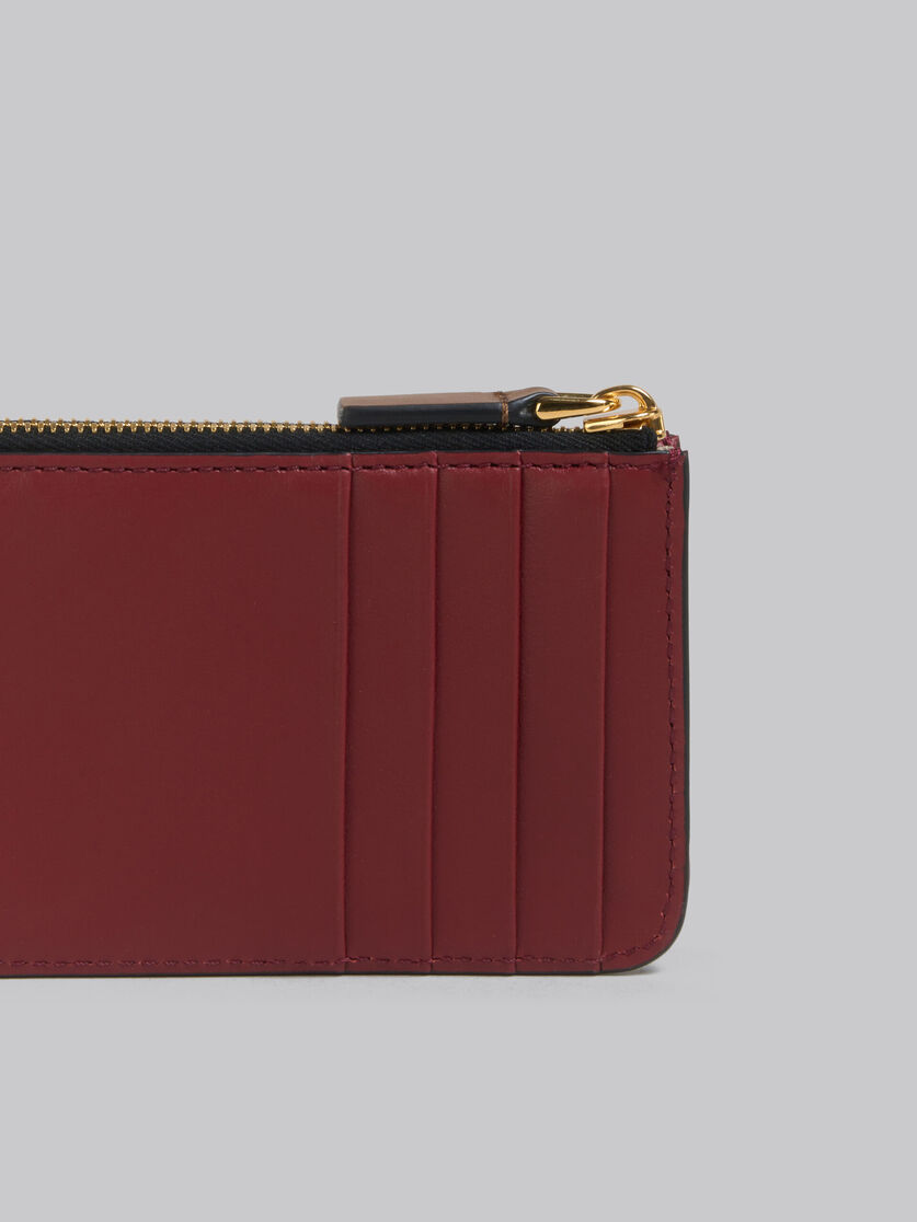 ブラウン、ピンク、バーガンディ サフィアーノレザー製 カードケース - 財布 - Image 4