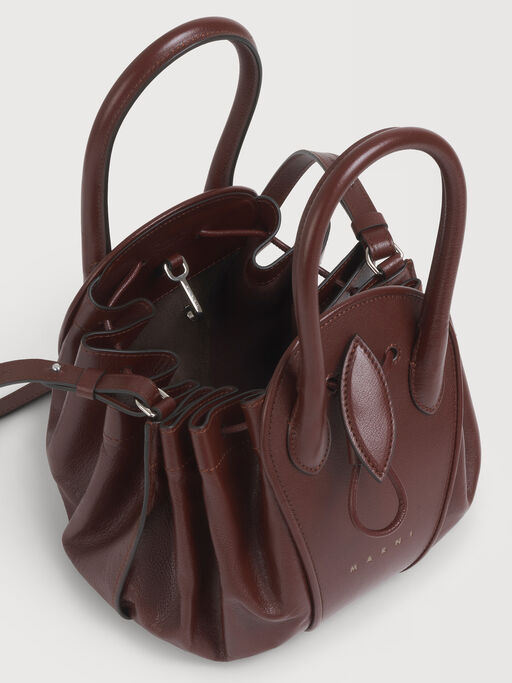 Brown leather Tulipea small handbag - Shoulder Bags