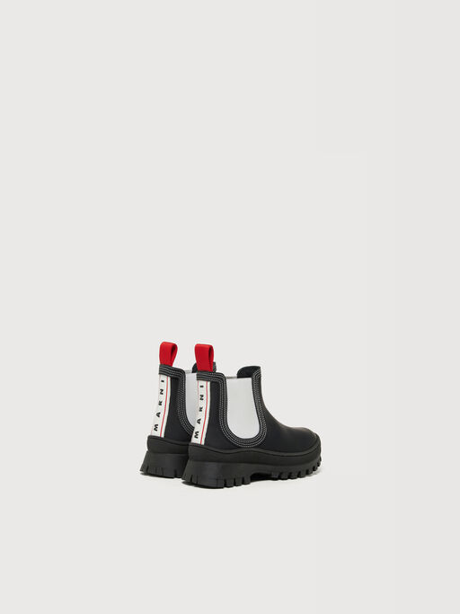 Black ankle boots with track sole - Sneakers