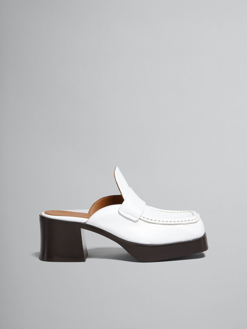 Brown leather heeled mule - Pumps - Image 1