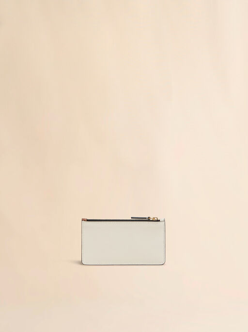 クリーム ブラック ブラウン レザー製 Trunkaroo カードホルダー - 財布