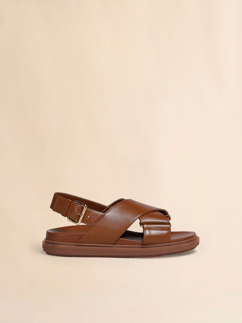 Brown leather Fussbett - Sandals - Image 1