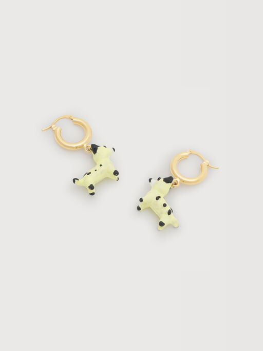 エナメル ドッグチャームピアス - イヤリング