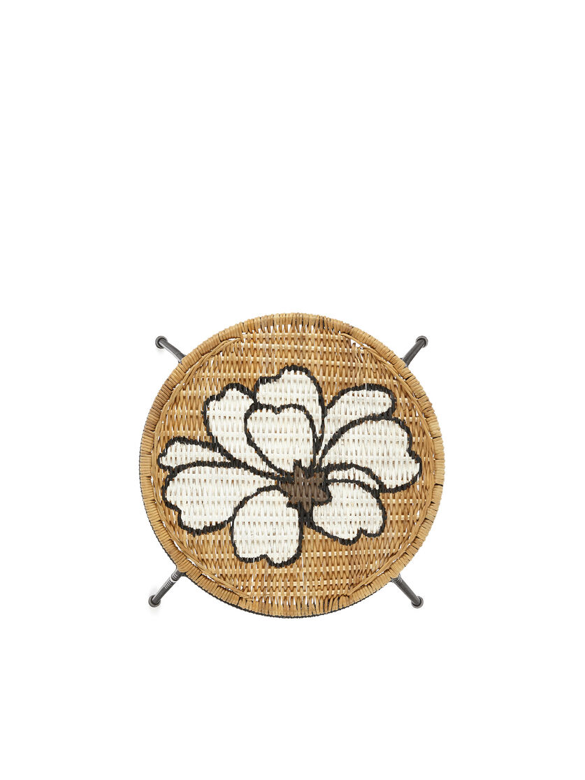 Taburete floral MARNI MARKET de hierro y fibra natural - Muebles - Image 3