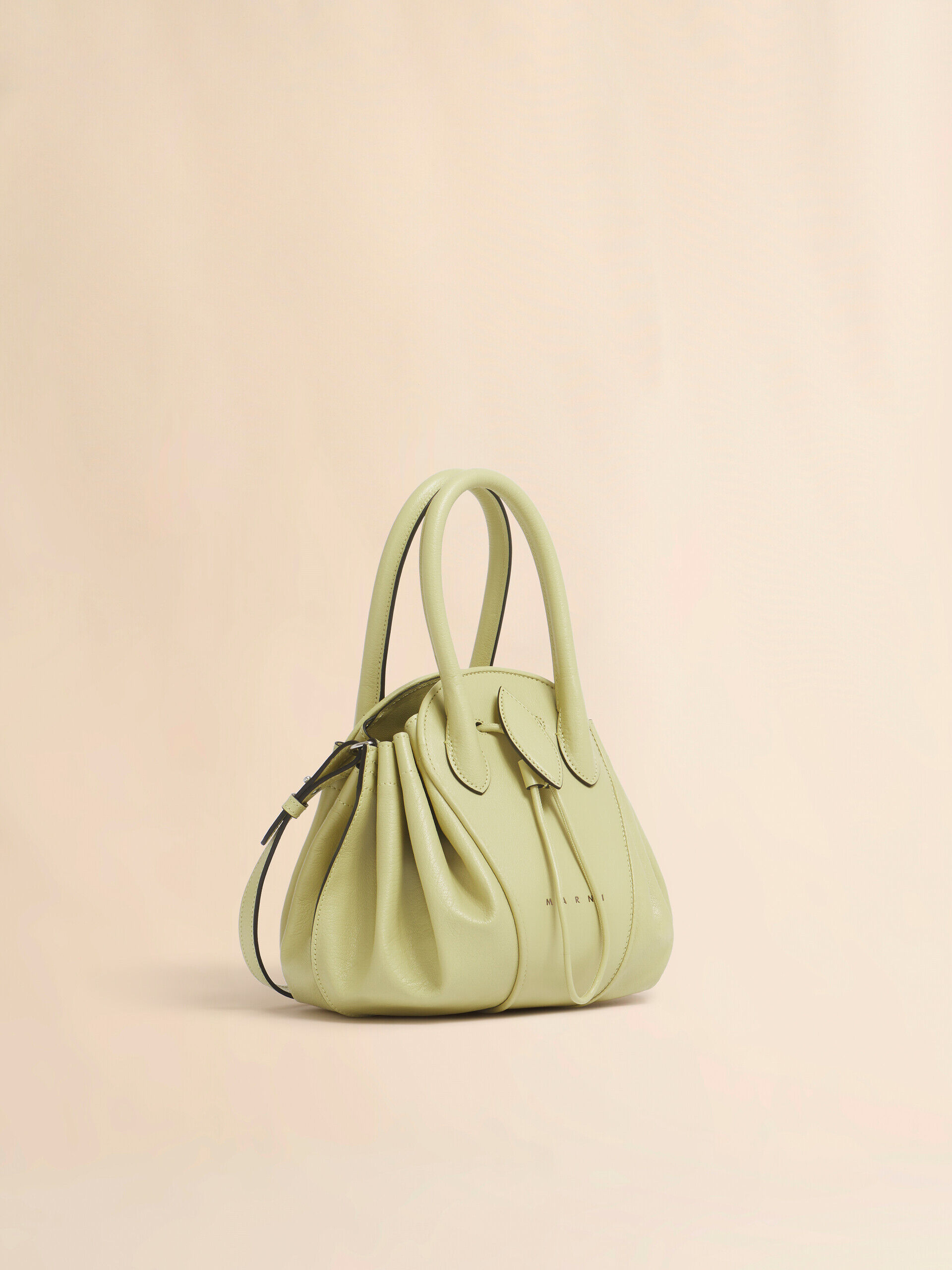 Acid green leather Tulipea small handbag | Marni