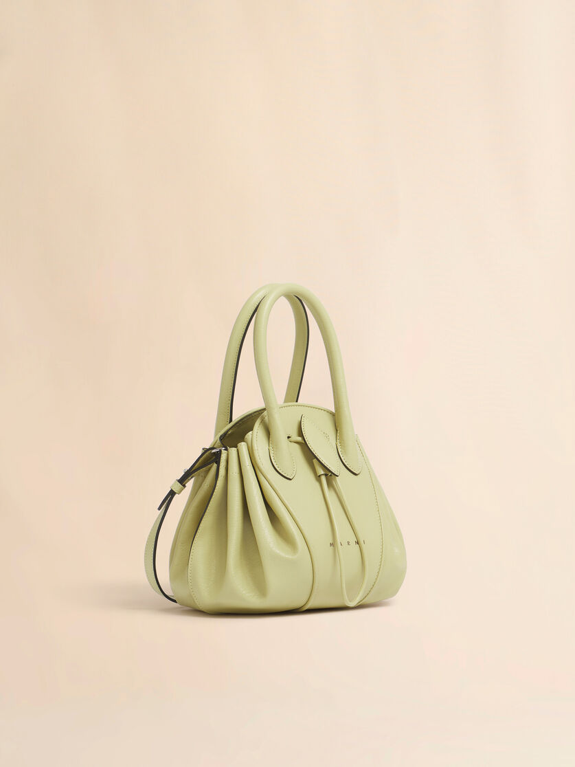 Black leather Tulipea small handbag - Shoulder Bags - Image 6