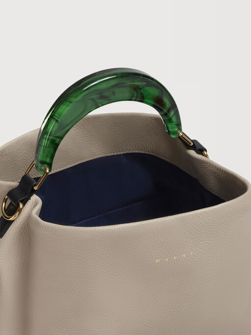 Bolso mediano Venice de piel beige - Bolsos de hombro