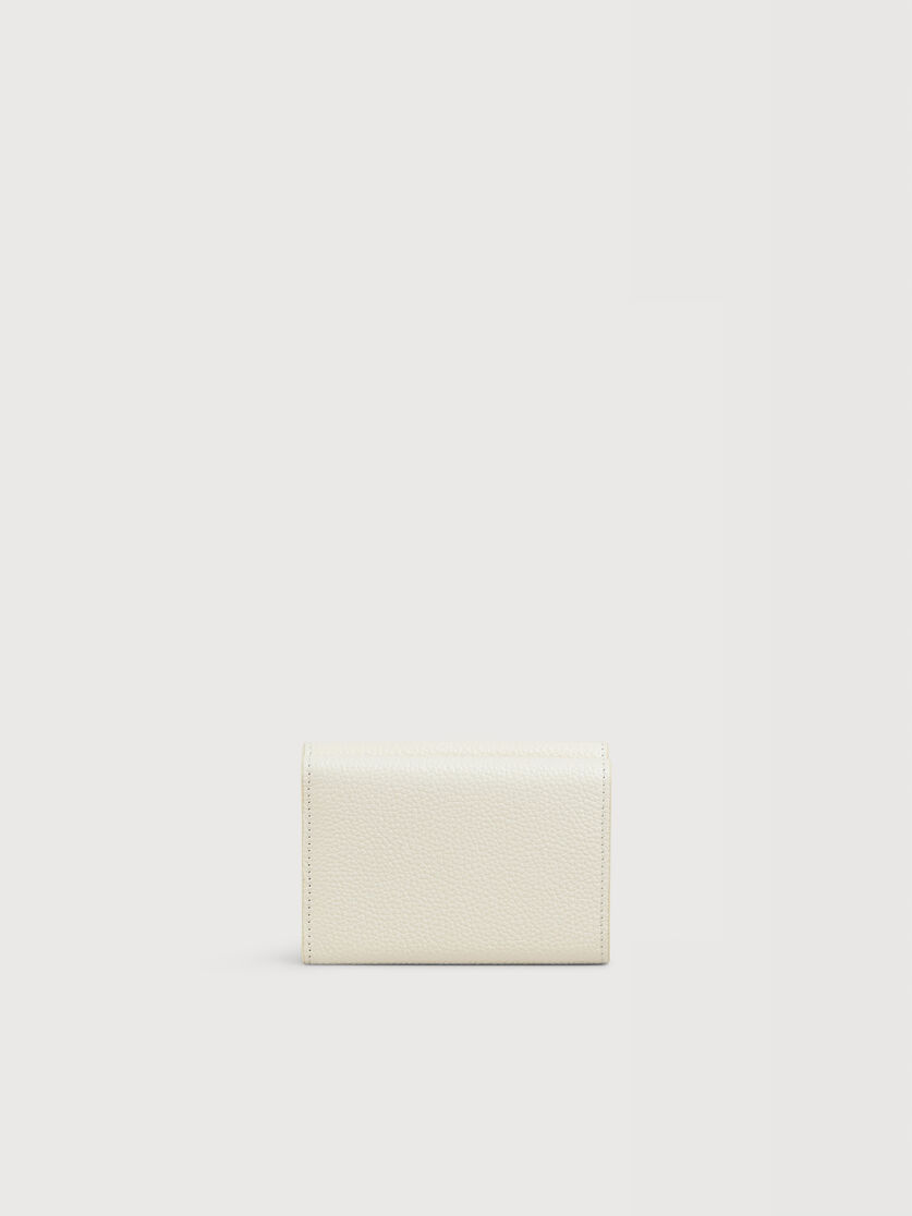 Ivory leather trifold wallet with Marni Mending embroidery, Image 3