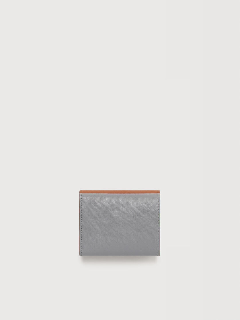 ピンク、グレー＆グリーン レザー Trunk三つ折りウォレット, Image 3