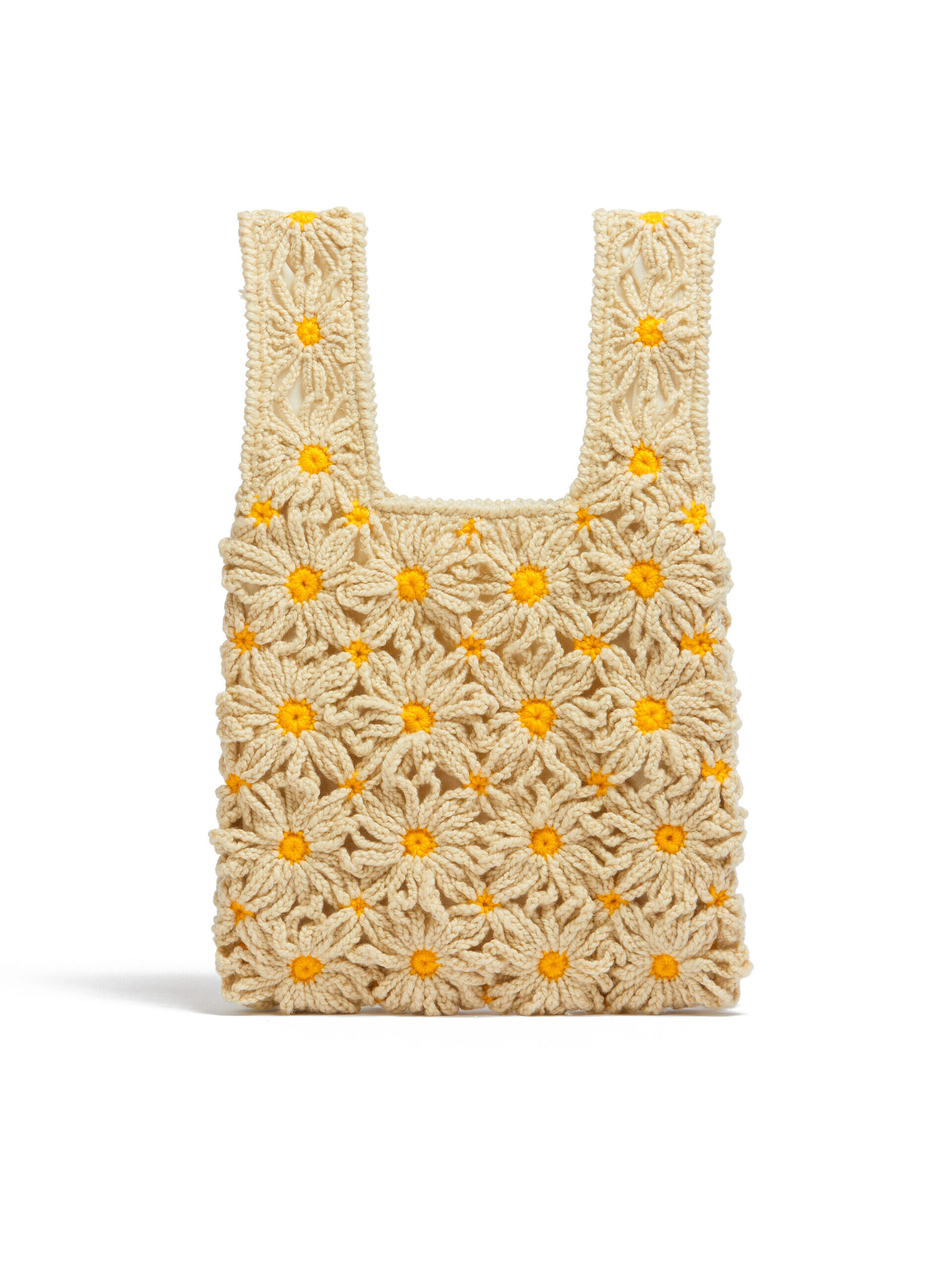 ベージュ イエロー クロシェ製 MARNI MARKET FISH クロシェ