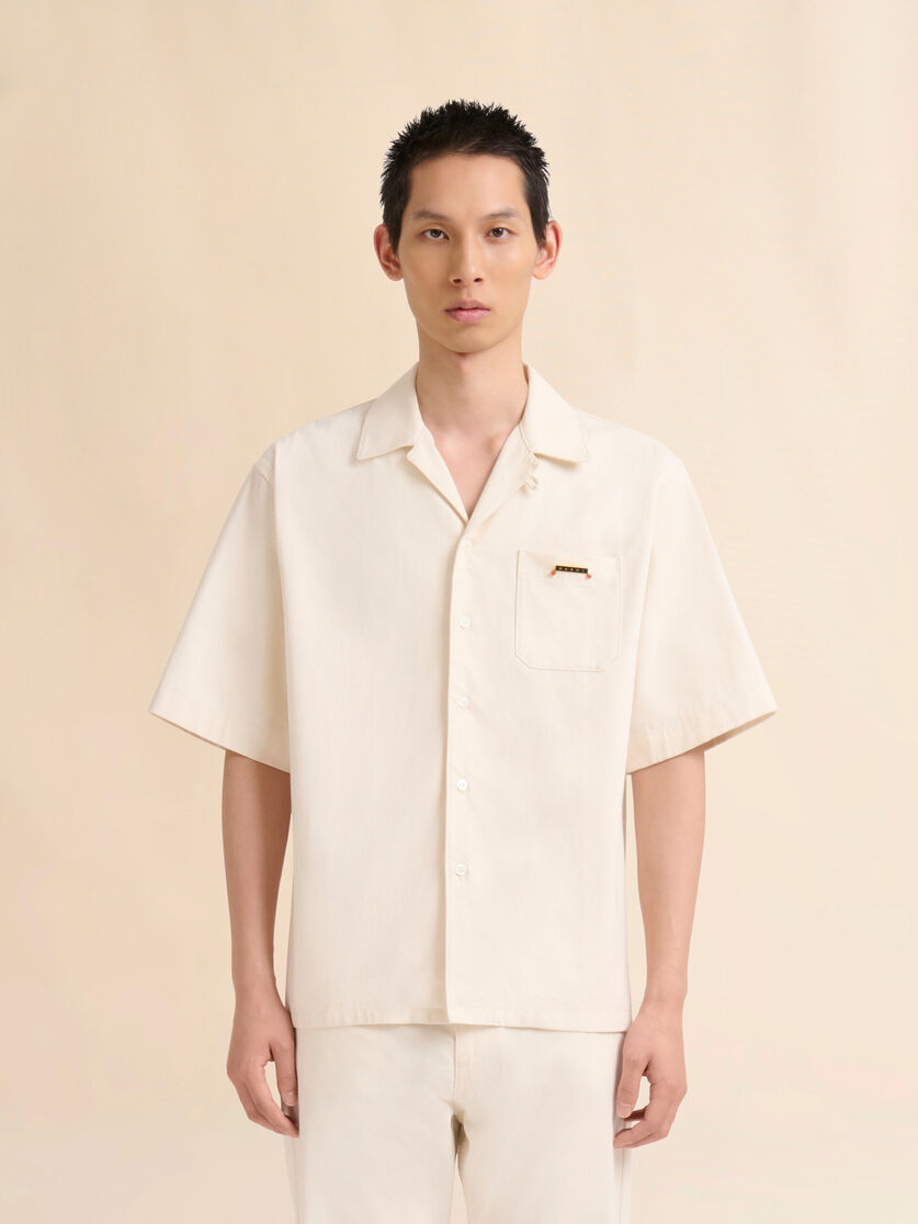 Cream denim shirt with Trunakaroo plaque - Shirts - Image 2