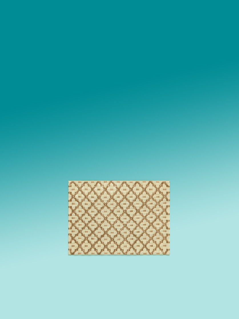 Turquoise And Burgundy Marni Market Woven Placemat - Accessories - Image 1