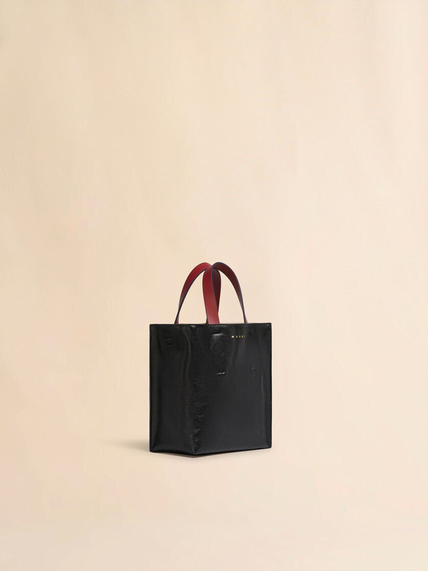 Mini-Tasche Museo Soft aus Leder in Grau, Schwarz und Rot - Shopper - Image 5