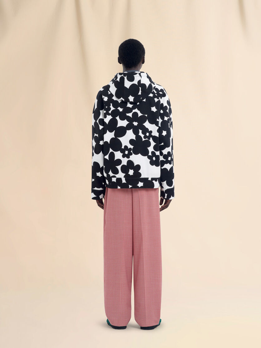 Cotton hoodie with black and white Dillies print - Jackets - Image 3