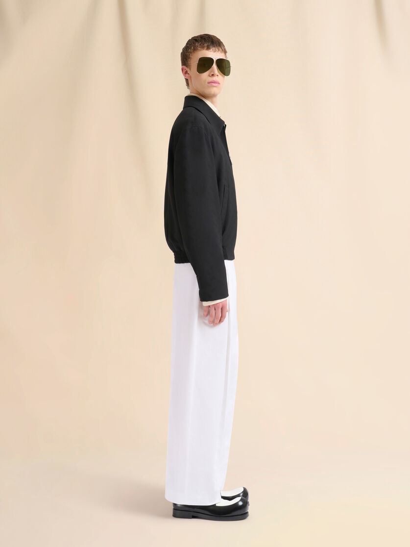 자카드 콘페티 모티프 블랙 울 재킷 - Jackets - Image 6