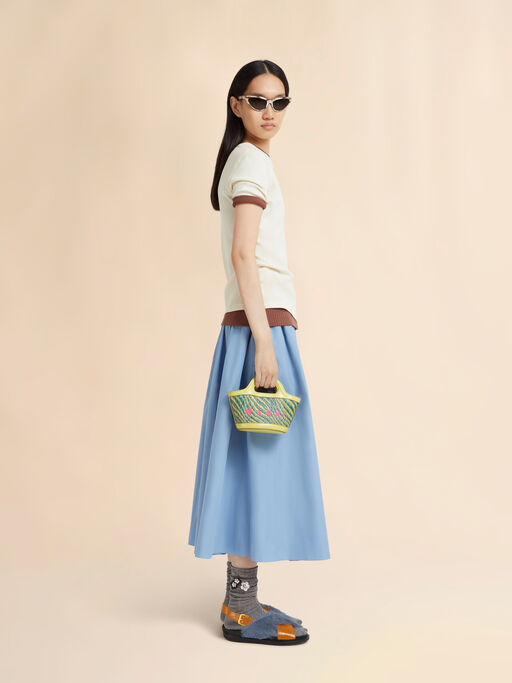 Green wavy raffia-effect Tropicalia micro bag - Handbags