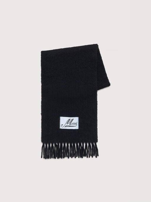 Black alpaca scarf - Scarves