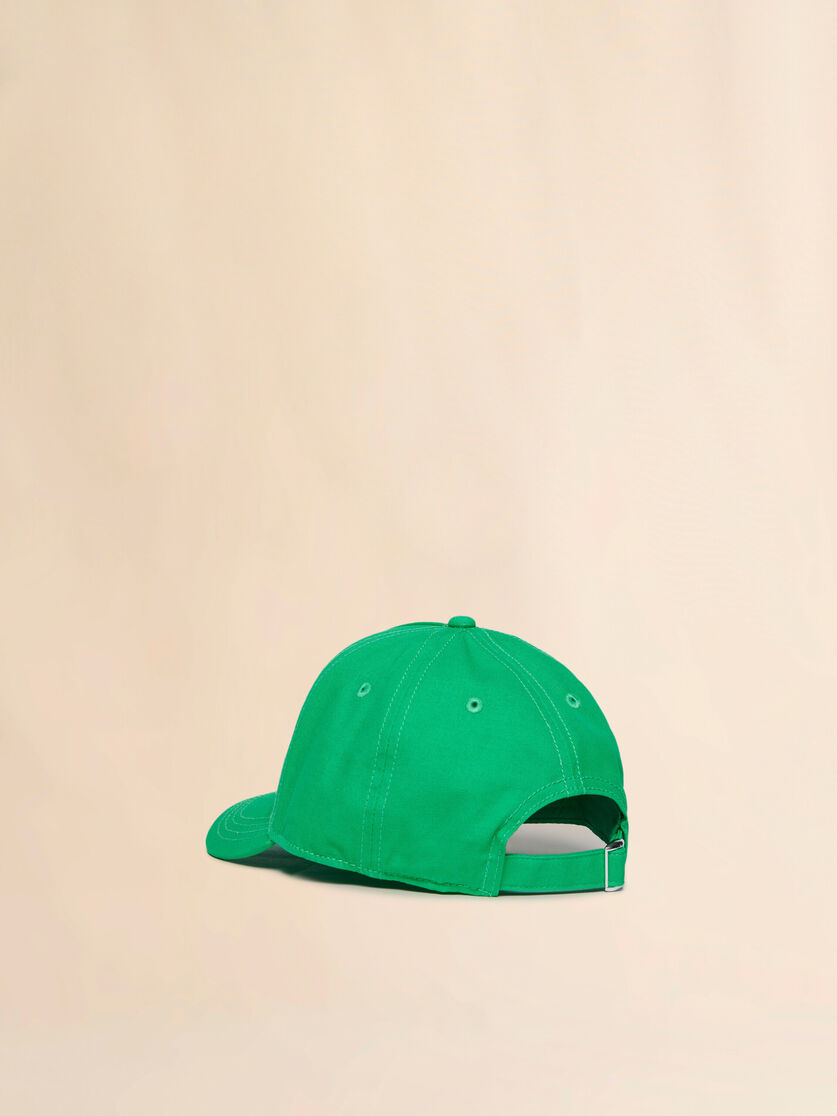 Green gabardine baseball cap - Caps - Image 2