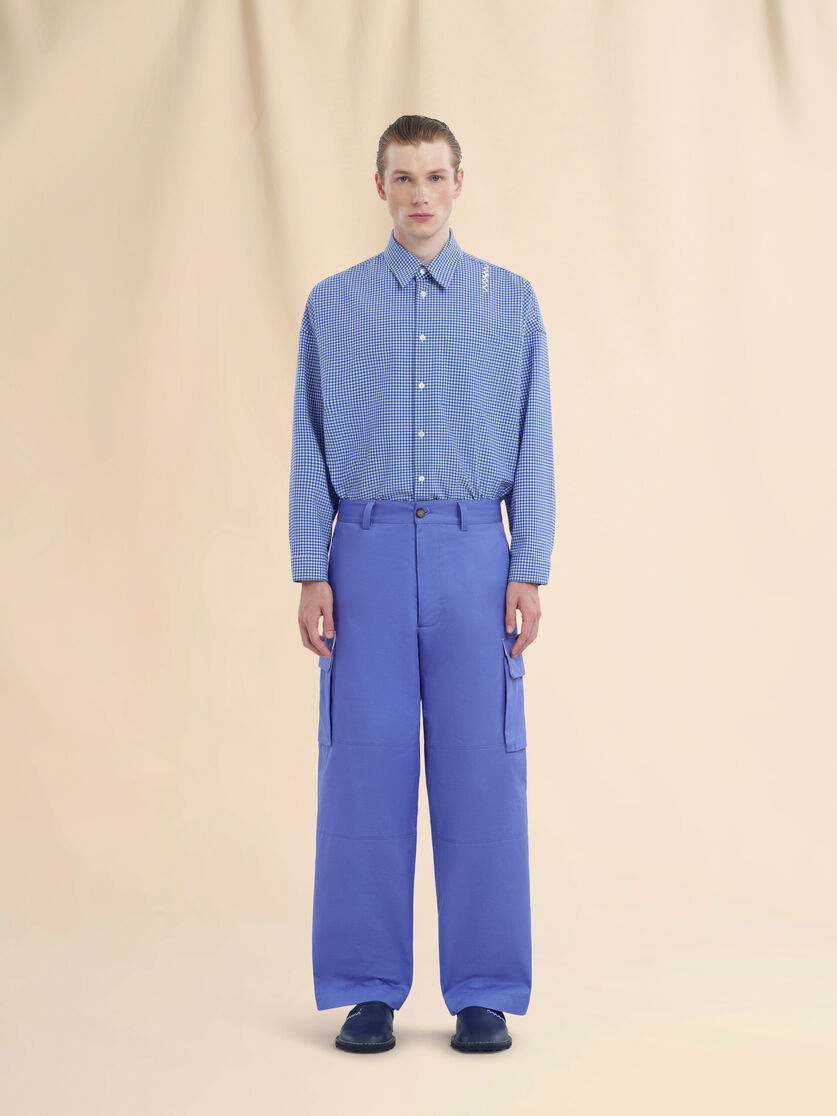 Pantaloni cargo in cotone biologico indaco - Pantaloni - Image 2