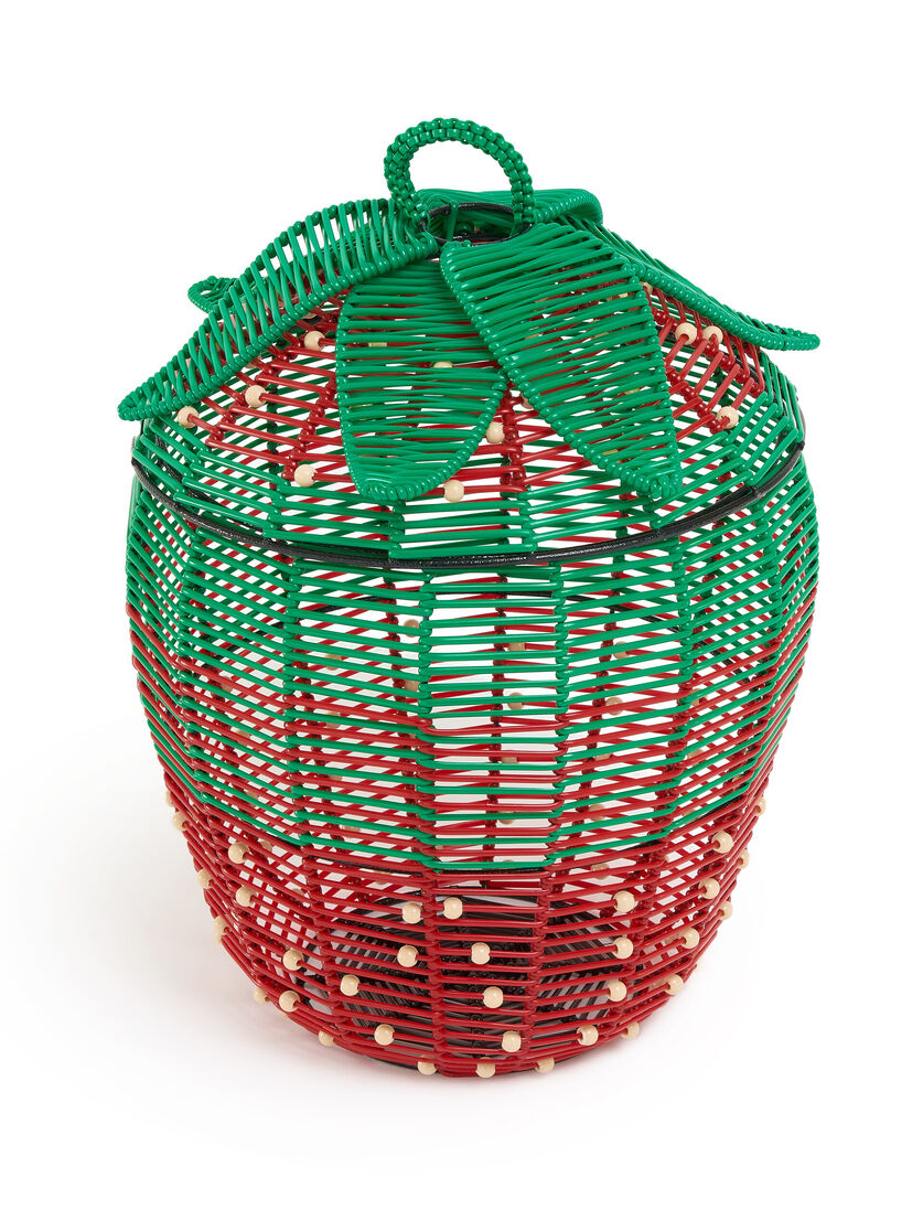 Red Marni Market Strawberry Basket - Accessories - Image 3