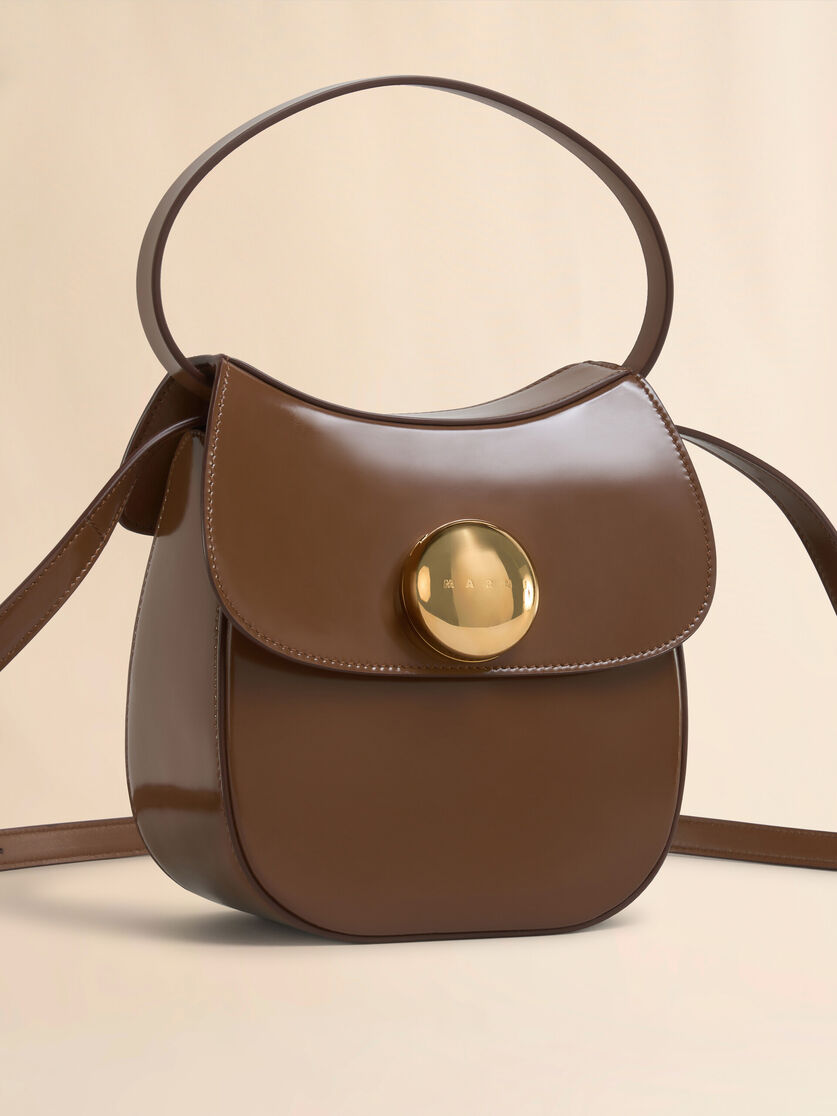 Kleine braune Handtasche Butterfly aus Leder - Schultertaschen - Image 4