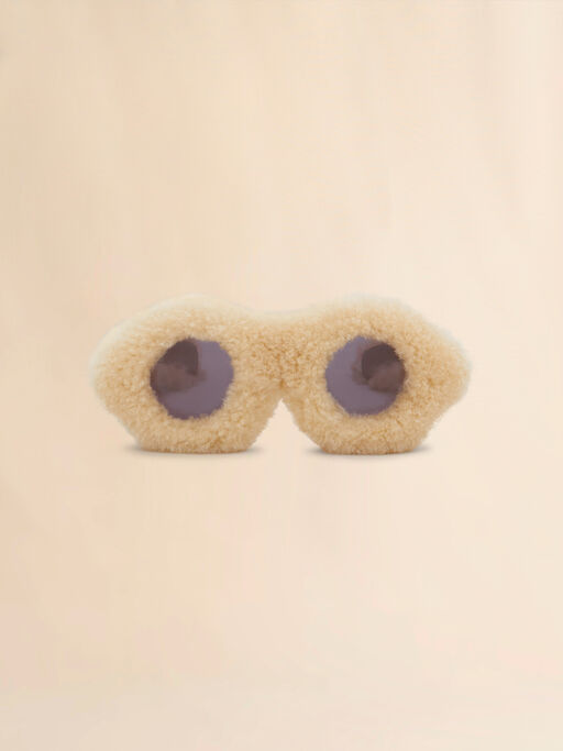 Furry beige Jantu sunglasses - Optical