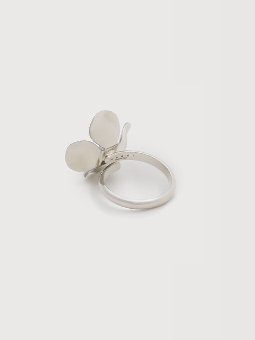 Purple enamel daisy ring - Rings