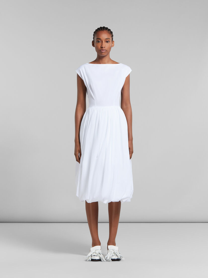 White bio poplin balloon dress - Dresses - Image 2