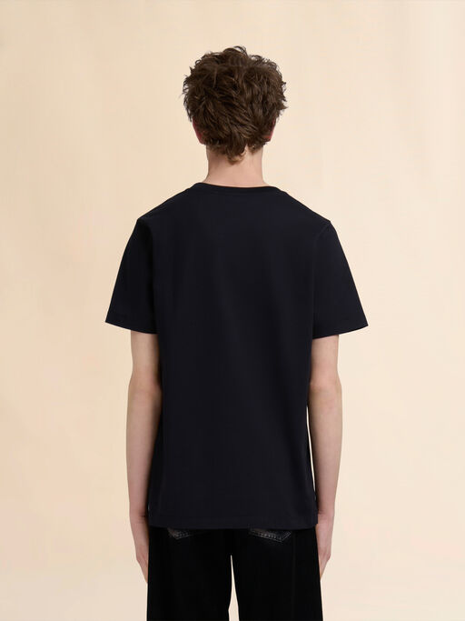 Schwarzes T-Shirt aus Jersey mit Rundhalsausschnitt und Marni-Etikett - Hemden