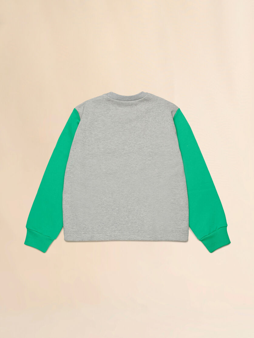 Crewneck sweatshirt with colorblock details - Sweaters - Image 2