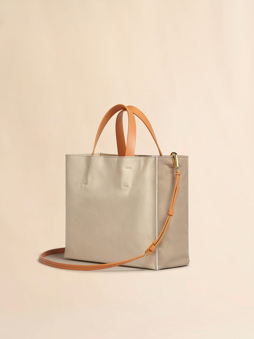 MUSEO SOFT small bag in black green and orange leather - Shopping Bags - Image 2