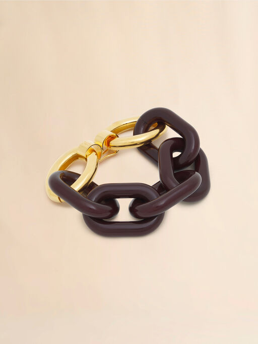Brown resin chain bracelet - Bracelets