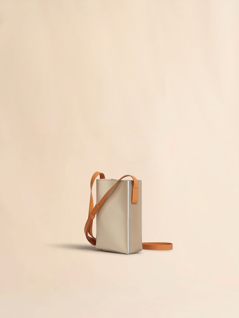 ブラックとグレー レザー製Museo Softナノバッグ - ショルダーバッグ - Image 2