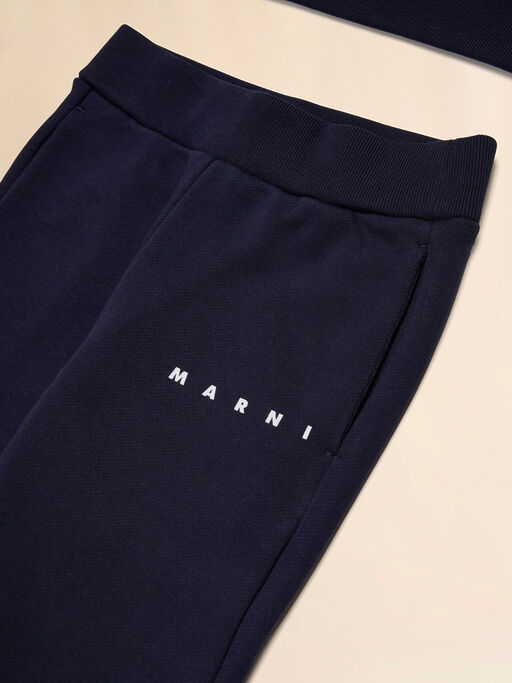 Dark blue fleece tracksuit set - Pants