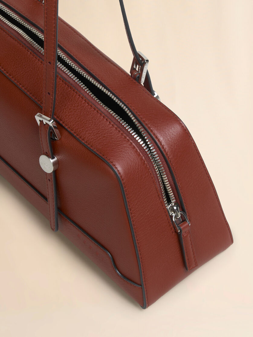 Black leather Dot long duffle bag - Shoulder Bags - Image 4
