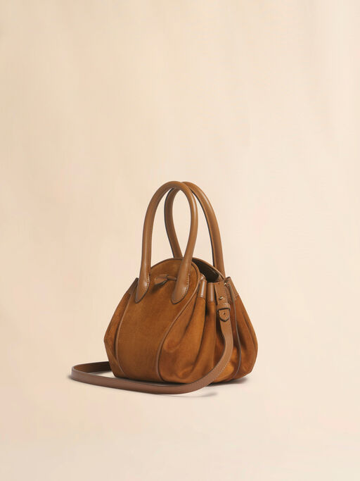 Brown suede Tulipea small handbag - Shoulder Bags