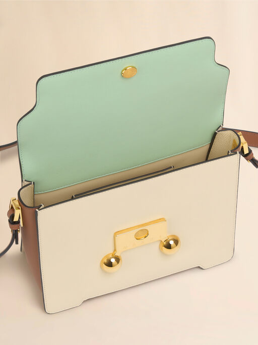Green cream e brown leather Trunkaroo medium shoulder Bag - Shoulder Bags