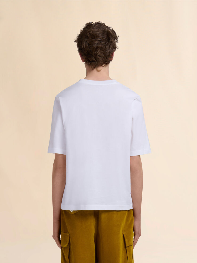 Marni Monolith 프린트 화이트 코튼 티셔츠 - 셔츠 - Image 3