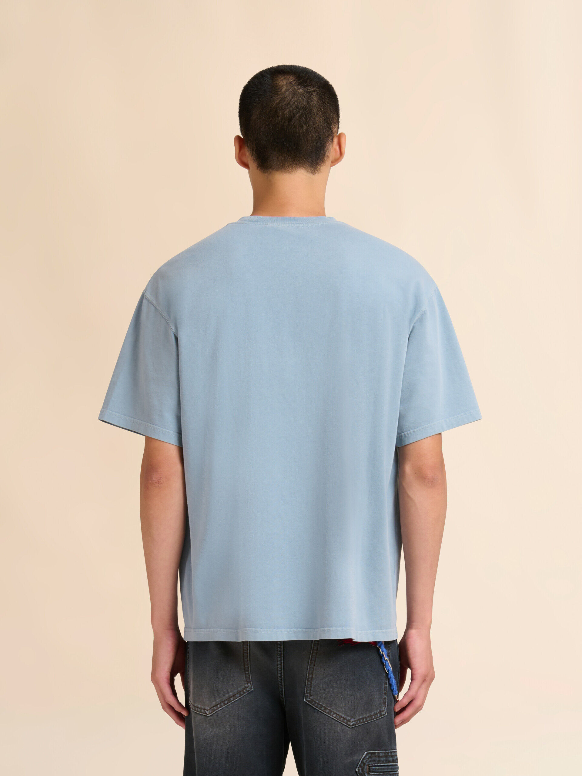 Marniパッチ コットンスTシャツ ライトブルー | Marni