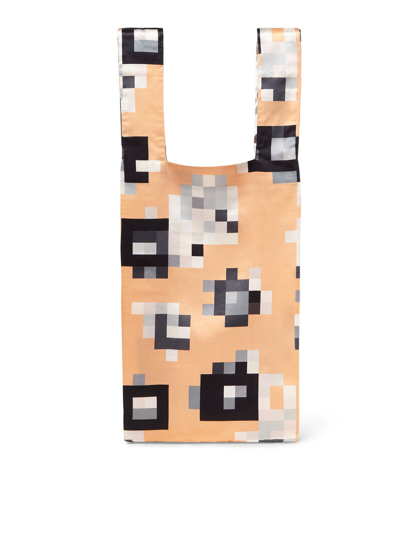 MARNI MARKET cotton shopping bag with abstract and pixel print - Shopping Bags - Image 3