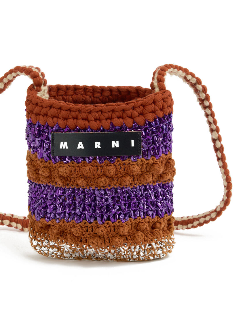 ブラウン パープル ボブルニット MARNI MARKET ミニクロスボディバッグ - ショッピングバッグ - Image 4