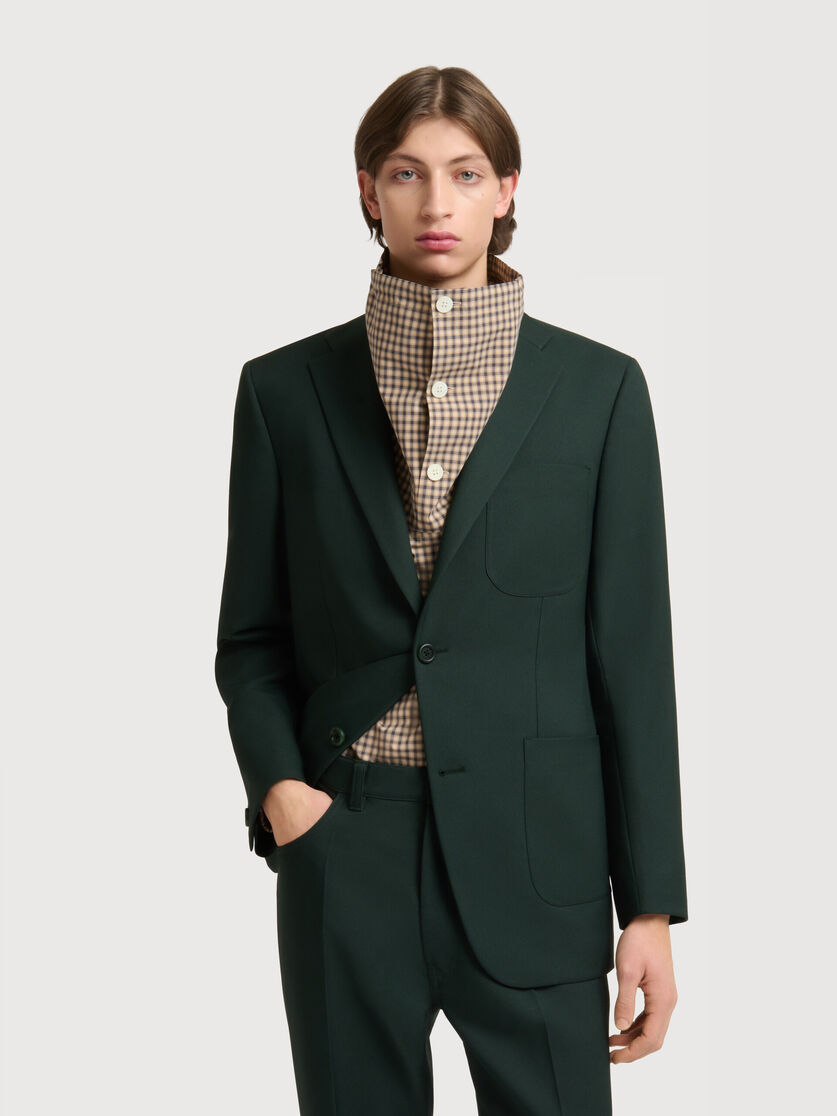 Deep green techno fabric jacket, Image 2