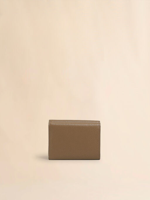 Cartera tríptico de piel marrón con bordado Marni Mending - Carteras