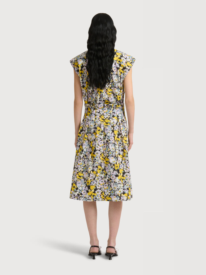 Black poplin skirt with Pop Flowers print, Image 4