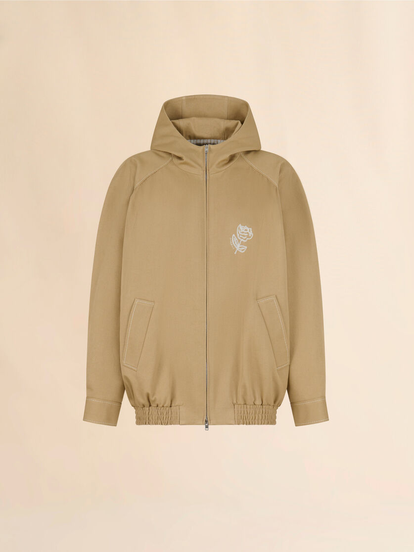 Brown drill bomber jacket - Jackets - Image 1