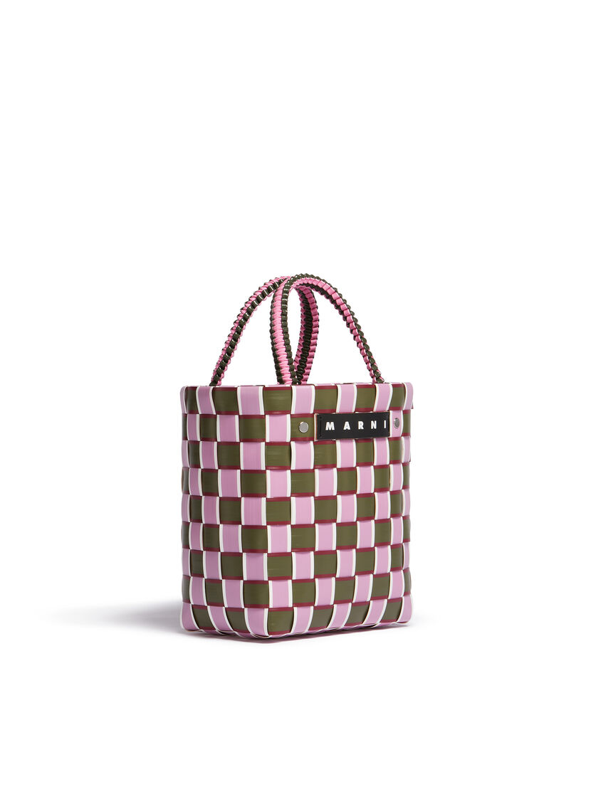 オレンジ&ブラック ウォーブン素材製 MARNI MARKET TAPE BASKETバッグ - ショッピングバッグ - Image 2
