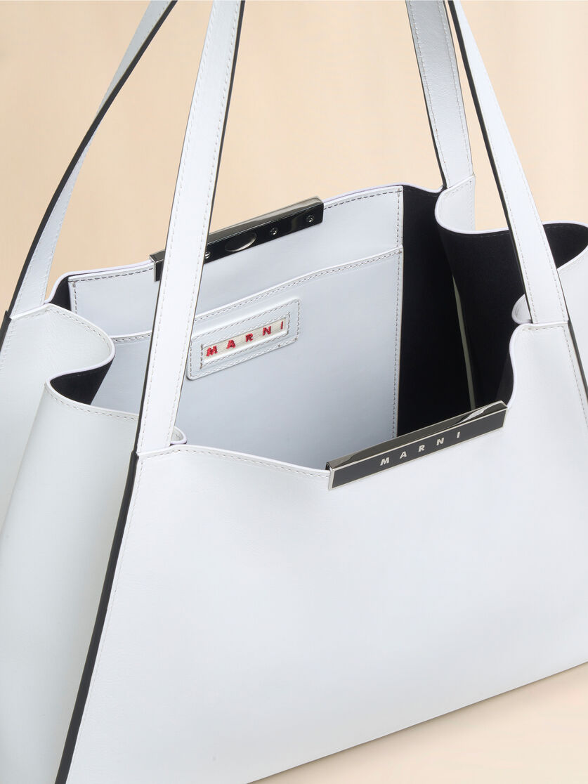 ブラック レザー製 Cresta E/W スモールトートバッグ - ショッピングバッグ - Image 4