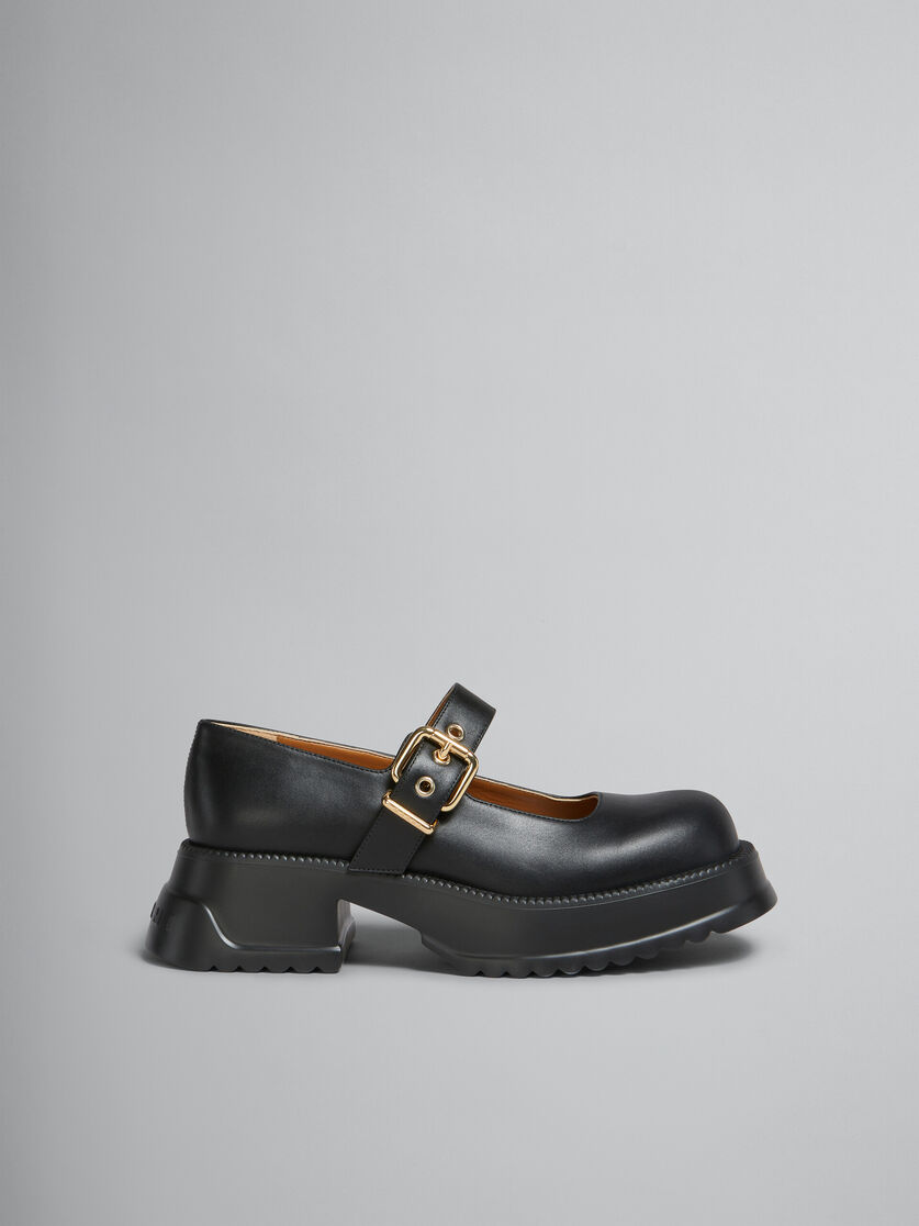 ブラック プラットフォームソール レザー製 メリージェーン | Marni